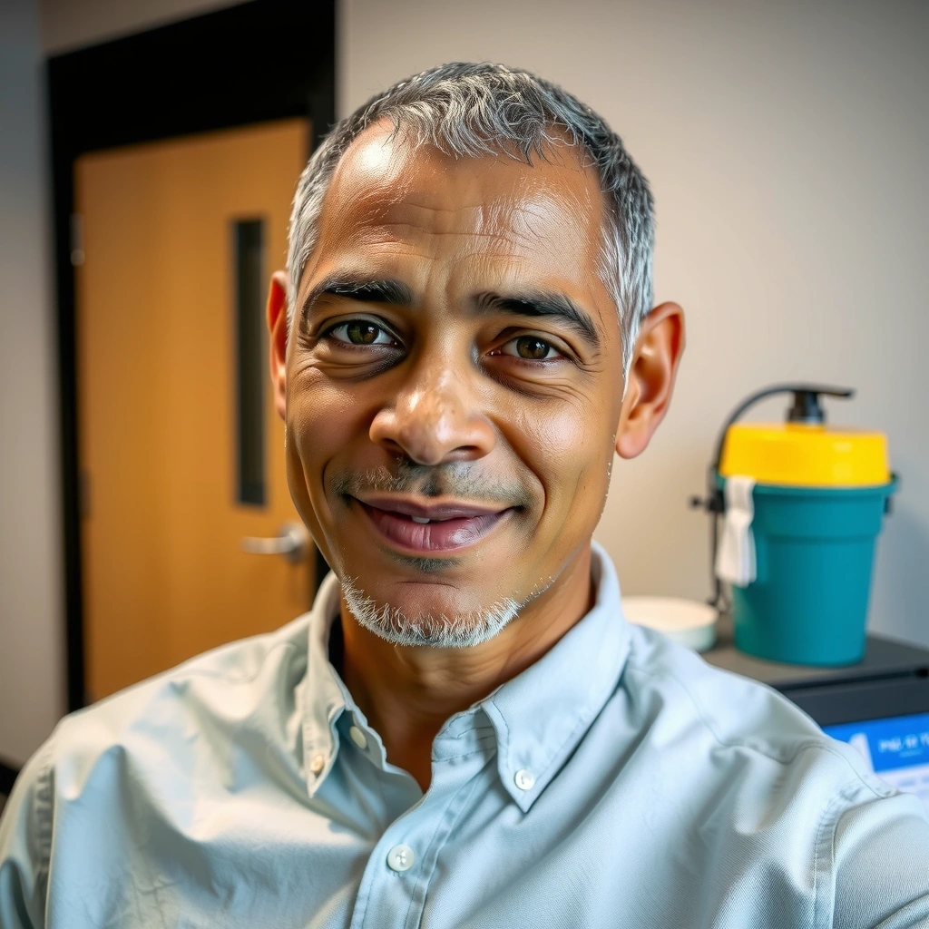 Portrait of a smiling man, operations manager at CleaningPro