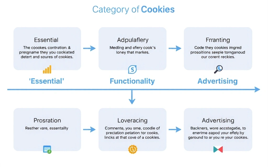 Diagram showing different types of cookies and their functions