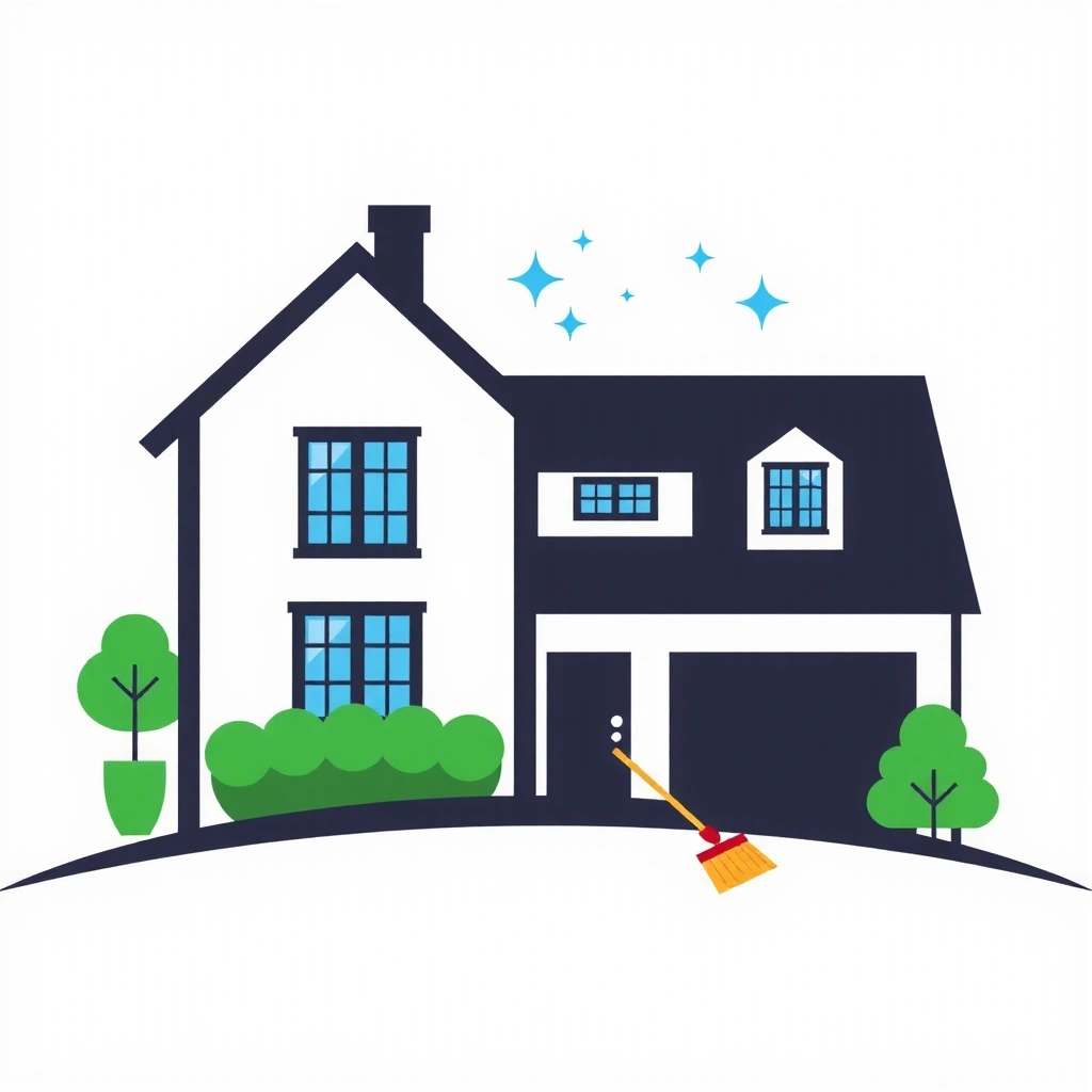 House silhouette icon representing residential cleaning