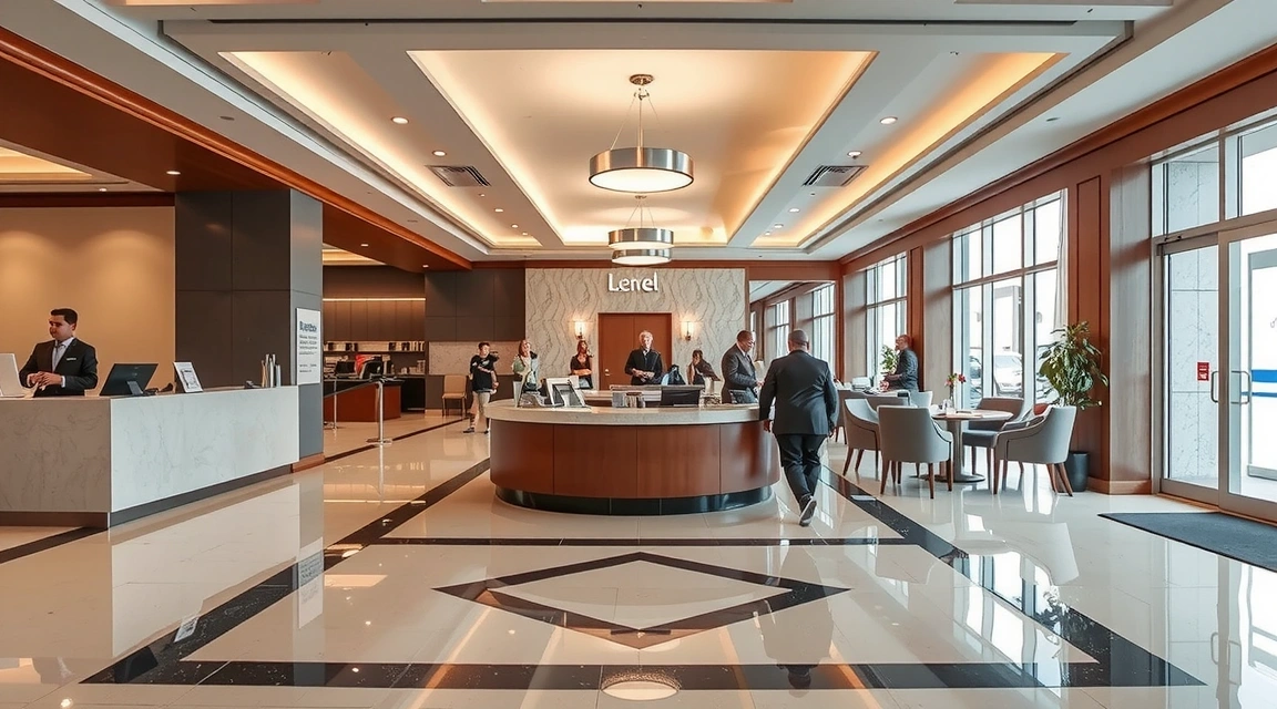 Abstract image representing a busy hospitality environment.