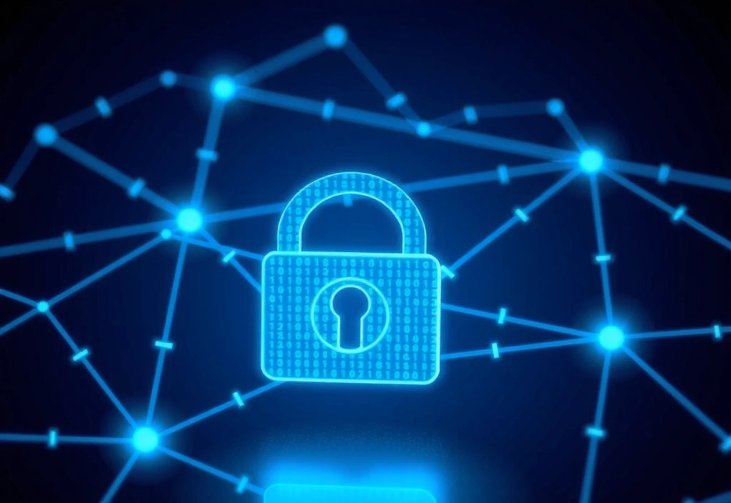 Digital lock icon representing data security