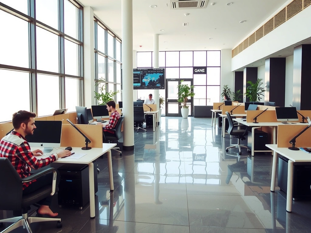 Clean and modern office space