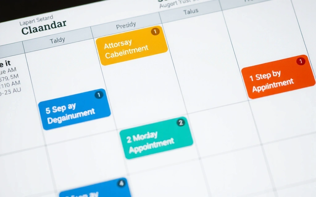 Cleaning schedule on a calendar
